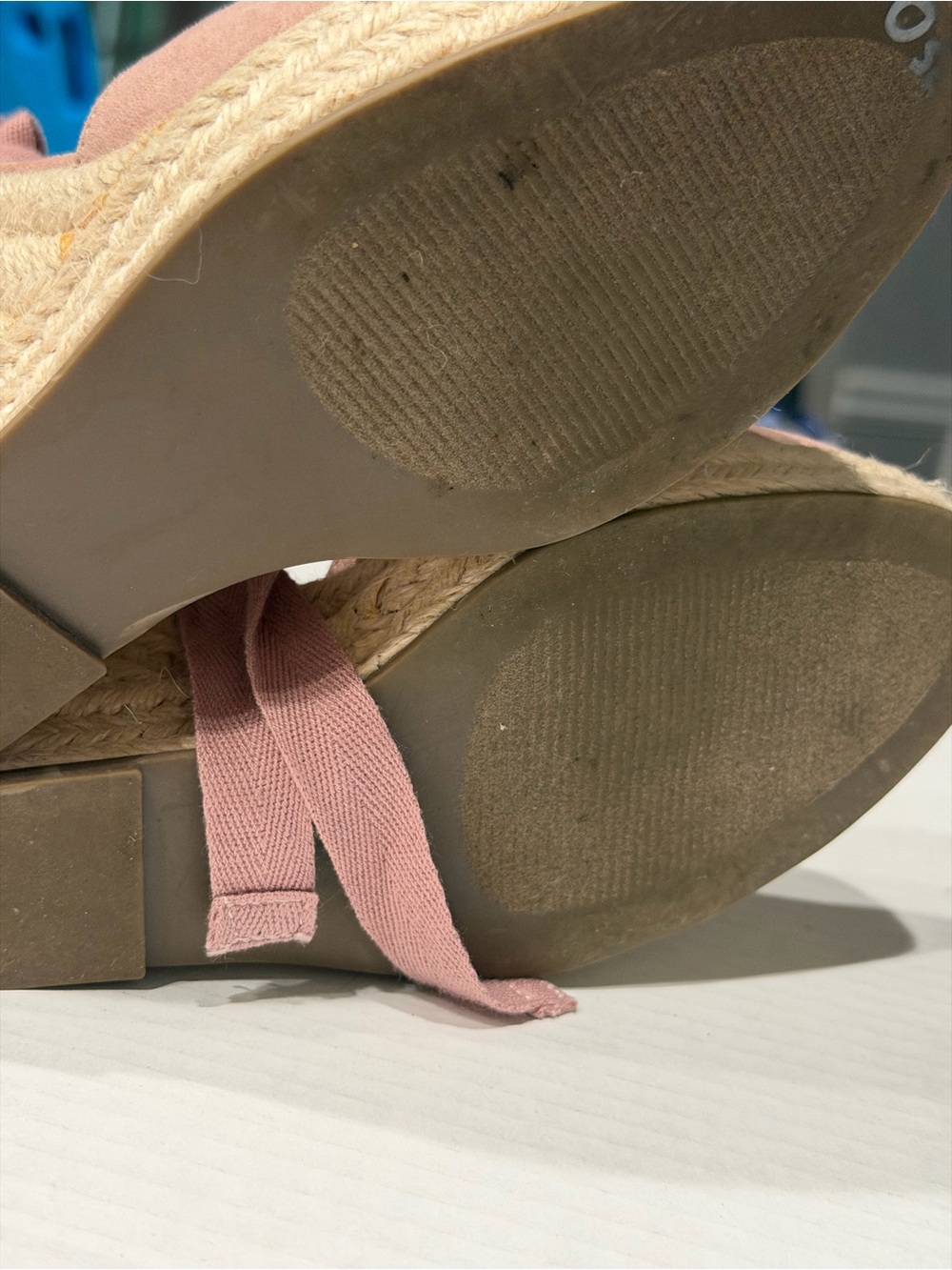 Steve Madden Blush Barre Espadrille Ankle Tie Wedge Sandals - Picture 8 of 8